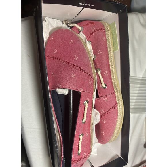 Nautica Women's 8 Red Rudder Slip On Shoes Anchor Nautical Toggle Back Beach - Picture 1 of 6